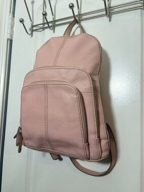 Tignanello Leather Organization Backpack - Petal Pink